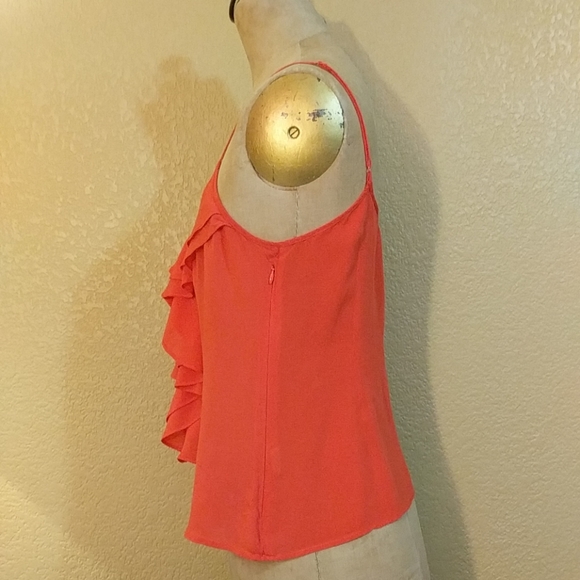 Flowy Tank Top with Ruffle Button Front - Picture 3 of 4